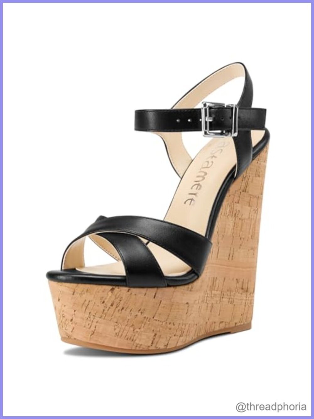 Castamere High-Heel Platform Wedge Sandals Slingback Ankle Strap Open Toe 6.2